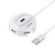 USB-концентратор SAMZHE 2.0, 4-портовая док-станция расширения, разветвитель для ноутбуков и настольных компьютеров, многопортовый преобразователь с разъемом питания, удлинительный кабель 1,5 метра, HB21-3 - изображение 4