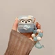 Силіконовий м'який захисний чохол Beiyipin Cute Capybara для бездротових Bluetooth-навушників Apple AirPods 1/2/4-го покоління та AirPods Pro 2-го покоління - изображение 7