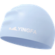 Силиконовая плавательная шапочка YINGFA, вместительная, водонепроницаемая, для защиты волос, для женщин, высокоэластичная, не сдавливающая уши, чисто-синяя. - изображение 4