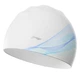 Шапочка для плавания Li-Ning, силиконовая водонепроницаемая шапочка для плавания с длинными волосами, модная шапочка для плавания с принтом для мужчин и женщин, 4101 белая - изображение 11