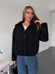 Жіноча демісезонна куртка букле Uaclothes 42 Чорний (like39500-199411349) - изображение 3