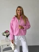 Жіноча демісезонна куртка букле Uaclothes 42 Рожевий (like39499-199401349) - изображение 3