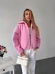 Жіноча демісезонна куртка букле Uaclothes 42 Рожевий (like39499-199401349) - изображение 4