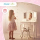 Туалетний столик Kinderplay Green Series білий матовий 105 x 60 x 38 см + Табурет у комплекті - зображення 6