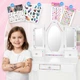 Туалетний столик Kinderplay Green Series білий матовий 105 x 60 x 38 см + Табурет у комплекті - зображення 9
