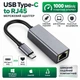 USB-адаптер Ethernet Type-C — RJ45 1000 Мбіт/с, мережева карта Gigabit LAN для MacBook, ПК, Windows та Android - зображення 1