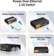 Коммутатор KeepLINK KP-9000 2.5G на 4 порта PoE с двумя гигабитными SFP, мощность 75 Вт, для видеонаблюдения - изображение 6