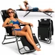 Шезлонг (крісло-лежак) Springos Zero Gravity для пляжу, тераси та саду GC0060 Black - зображення 2
