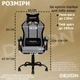 Геймерское кресло DEXON ORION X G-063 из ткани+подушки велюр, металлическая крестовина, Серый - изображение 6