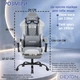 Геймерское кресло DEXON ORVEX RD-6072 с подставкой для ног, из льняной ткани, металлическая крестовина, Серый - изображение 10