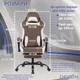 Геймерское кресло DEXON AURA RD-6072 с подставкой для ног, из велюра, металлическая крестовина, Тауп - изображение 6