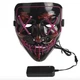 Неоновая маска Purge Mask Судная ночь светящаяся LED маска для Хэллоуина на батарейках - изображение 9