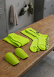 Комплект футбольный салатовый: тренировочные носки FootballSocks 39-44, гетры обрезки без носка и мини-щитки 10 см с держателями - изображение 3