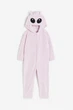 Детский комбинезон-кигуруми флисовый для девочки H&M 122-128см (6-8 лет) Светло-розовый - изображение 1