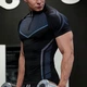 Чоловіча компресійна футболка RonetSport, чорно-синя, розмір S-M - зображення 4
