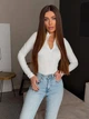 Боди из рубчика на флисе 42-44 белый - изображение 3