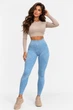Лосини жіночі Push up однотонні блакитного кольору Fashion розмір 42 (218848) - зображення 1