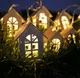 Гирлянда электрическая Chomik деревянные домики 10 LED 1,8 м теплый белый батарейки - изображение 1
