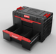Ящик для інструментів на 2 відділення 410х242х122 мм QBRICK System Prime Drawer 2 Basic, модульний, чорний з червоним - зображення 3