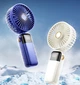 Вентилятор портативний складаний з LED-дисплеєм і тримачем для телефона акумуляторний - зображення 11