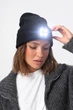 Жіноча Трикотажна Шапка Біні Докер з LED ліхтарем USB Without LightOn Black - изображение 1