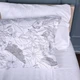 Простынь Сатин STANDART 22-1427 Leafsong white 200*220 - изображение 3