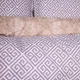 Комплект постельного белья Поплин 00-4 "Geometry Beige" Евро - изображение 3