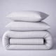 Простирадло MirSon Ranforce Elite 17-0600 Stripe White Gray 200*220 - зображення 1