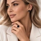 Серебряный комплект DIVA Очаровательный чотырехлистник 17.5 - изображение 2