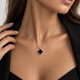 Серебряное колье DIVA Очаровательный чотырехлистник 50 - изображение 3