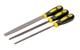 Напилки для металу MASTERTOOL 200 мм набір 3 шт. плоский/круглий/тригранний 06-0210 - зображення 1