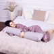 Подушка для вагітних та відпочинку Г-подібна №8412 16-5703 Light Gray EcoSilk Ranforce Elite 140*40*20 - зображення 11