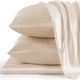 Комплект постільної білизни 100% натуральний шовк сорт Mulberry 30-09 golden beige Євро - зображення 4