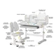 Комплект меблів (стіл + стілець + полиця) Mealux BD-29 Panda XL Grey (арт. BD-29 G) - изображение 2