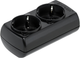 Колодка Borsan з заземленням 2 розетки Black (BR-1572-0) - зображення 1