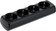 Колодка Borsan з заземленням 4 розетки Black (BR-1574-0) - зображення 1