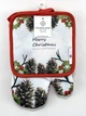 Подарунковий новорічний набір з 2-х предметів (прихватка, рукавиця) Merry Christmas - зображення 1