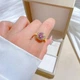 Регульована каблучка з круглим рожевим цирконом - изображение 6