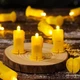 Светодиодный мини-фитиль с боковым включателем для бумажных фонарей на батарейках 1 шт. Желтый - изображение 4