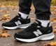 Чоловічі термо кросівки NB 990 USA Gore-Tex чорний з сірим та білим 43 - изображение 7