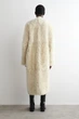 Хутряне пальто COS collarless shearling coat 1306826001 XS Бежевий - изображение 3