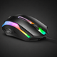 Проводная оптическая мышь Bajeal D12 USB 1200 DPI с RGB-подсветкой 3 кнопки черная - изображение 5