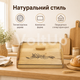 Деревянная хлебница-доска Maysternya 8920B Bread 37 × 24 × 19 см с откидной крышкой для хранения и нарезания хлеба - изображение 3