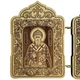 Дерев'яний складень Святого Спиридона та Миколая 6х4.5см - зображення 3