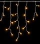 Гирлянда Бахрома 200 LED, 5м х 0.5м, прозрачный провод, теплый белый, 220 В, 1505-07 - изображение 2