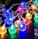 Гирлянда Шарики Прозрачные 20 LED, 5 м, мультиколор, с переходником, 220 В, 1620-54 - изображение 1