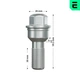 Колісний болт Optimal OP-UWB10014-20 Audi A8, Q3, Q5, Q8, Q7, e-tron; Volkswagen Touareg 8R0601295 - зображення 2