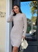 Женское платье вязаное бежевое 42-50 с1524.5016.2 - изображение 3