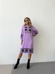 Женской платье с этничным принтом сиреневое 44-58 с1524.5078.1 - изображение 8