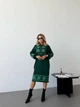 Женской платье с этничным принтом изумрудное 44-58 с1524.5078.1 - изображение 4